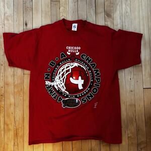 1996 Chicago Bulls 4 Time Champions T-Shirt  Rodman